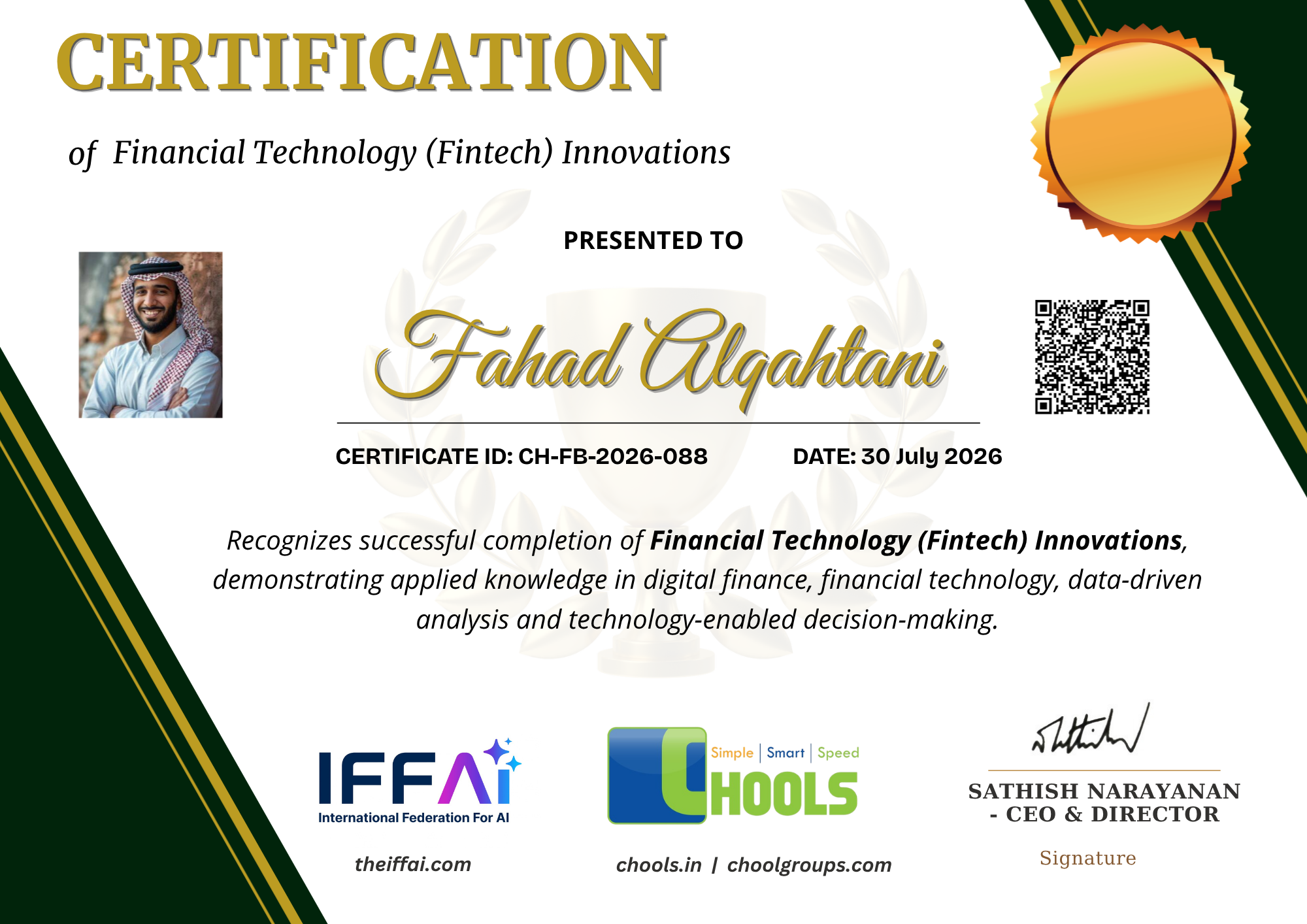 Financial Technology (Fintech) Innovations Certificate
